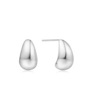 Juweel Ania Haie Vogue Maven Sparkle Tube Small Dome Hoop Earrings E062-05H  Juweel Ania Haie Vogue Maven Sparkle Tube Small Dome Hoop Earrings E062-05H