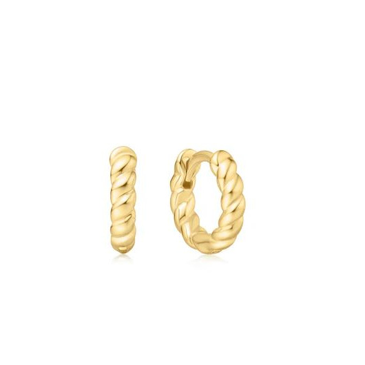 Juweel Ania Haie Chill Voyager Texture Small Huggie Hoop Earrings E063-03G Juweel Ania Haie Chill Voyager Texture Small Huggie Hoop Earrings E063-03G