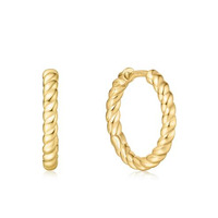 Juweel Ania Haie Chill Voyager Texture Medium Huggie Hoop Earrings E063-05G  Juweel Ania Haie Chill Voyager Texture Medium Huggie Hoop Earrings E063-05G