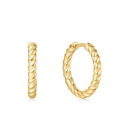 Juweel Ania Haie Chill Voyager Texture Medium Huggie Hoop Earrings E063-05G  Juweel Ania Haie Chill Voyager Texture Medium Huggie Hoop Earrings E063-05G