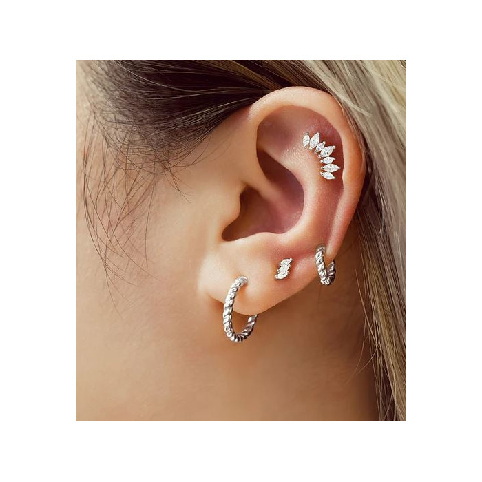 Juweel Ania Haie Chill Voyager Texture Medium Huggie Hoop Earrings E063-05H 