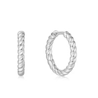 Juweel Ania Haie Chill Voyager Texture Medium Huggie Hoop Earrings E063-05H  Juweel Ania Haie Chill Voyager Texture Medium Huggie Hoop Earrings E063-05H