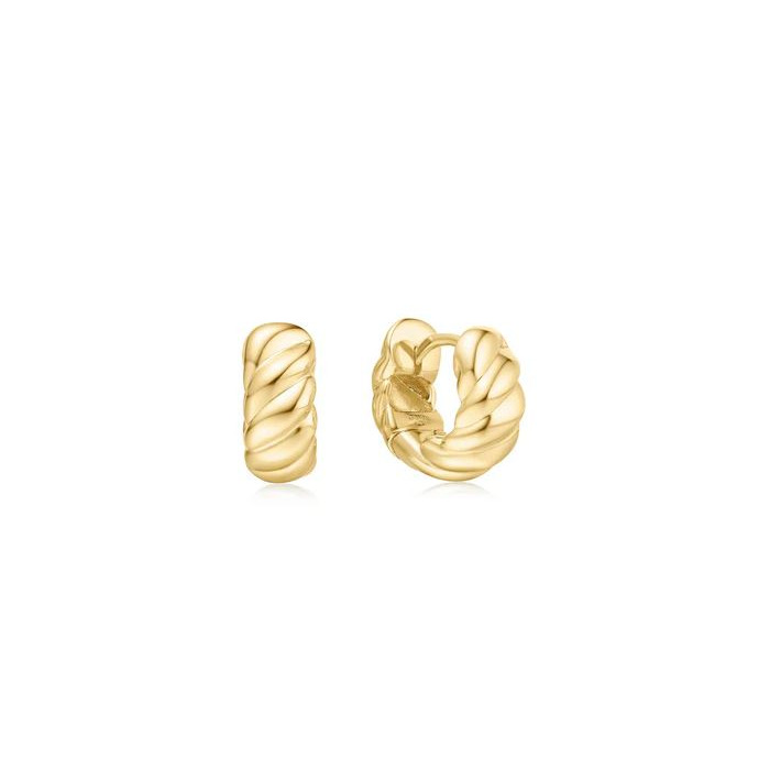 Juweel Ania Haie Chill Voyager Bold Texture Small Huggie Hoop Earrings E063-06G 