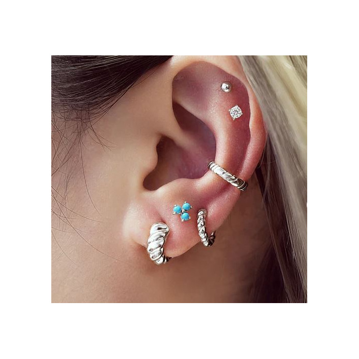 Juweel Ania Haie Chill Voyager Bold Texture Small Huggie Hoop Earrings E063-06H 
