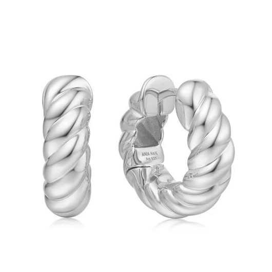 Juweel Ania Haie Chill Voyager Bold Texture Medium Huggie Hoop Earrings E063-07H  Juweel Ania Haie Chill Voyager Bold Texture Medium Huggie Hoop Earrings E063-07H