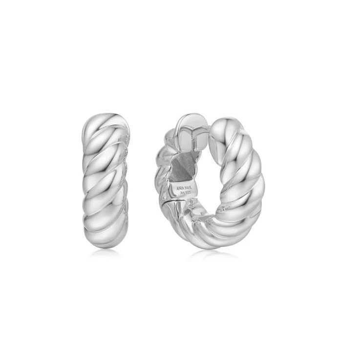 Juweel Ania Haie Chill Voyager Bold Texture Medium Huggie Hoop Earrings E063-07H 