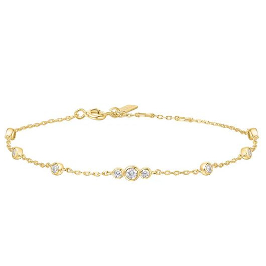 Juweel Ania Haie Miss Dainty Bezel Cubic Zirconia Station Bracelet B065-03G Juweel Ania Haie Miss Dainty Bezel Cubic Zirconia Station Bracelet B065-03G