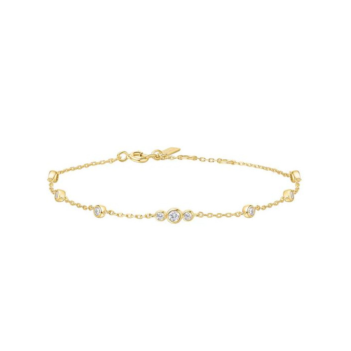 Juweel Ania Haie Miss Dainty Bezel Cubic Zirconia Station Bracelet B065-03G 