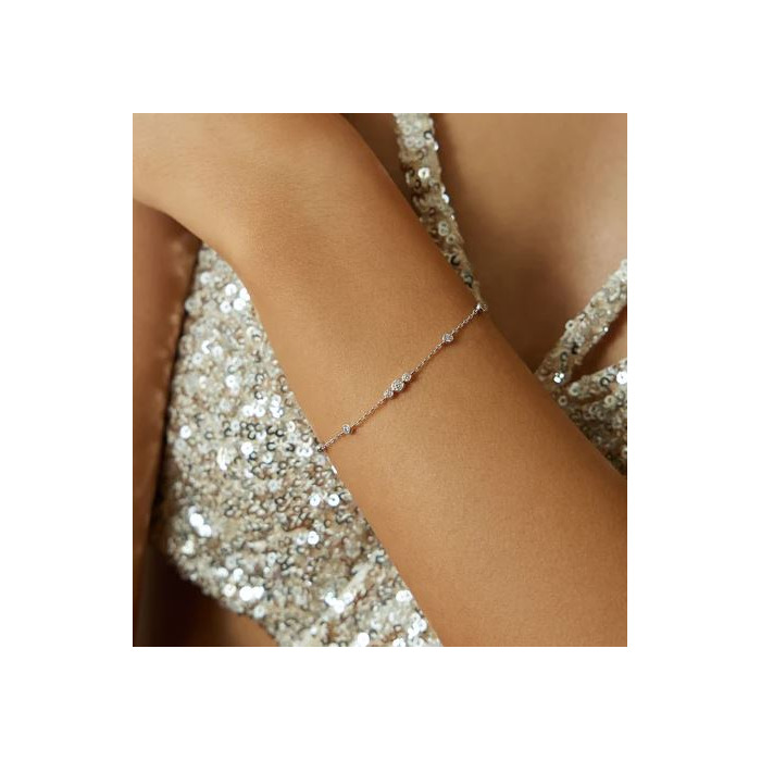 Juweel Ania Haie Miss Dainty Bezel Cubic Zirconia Station Bracelet B065-03H 