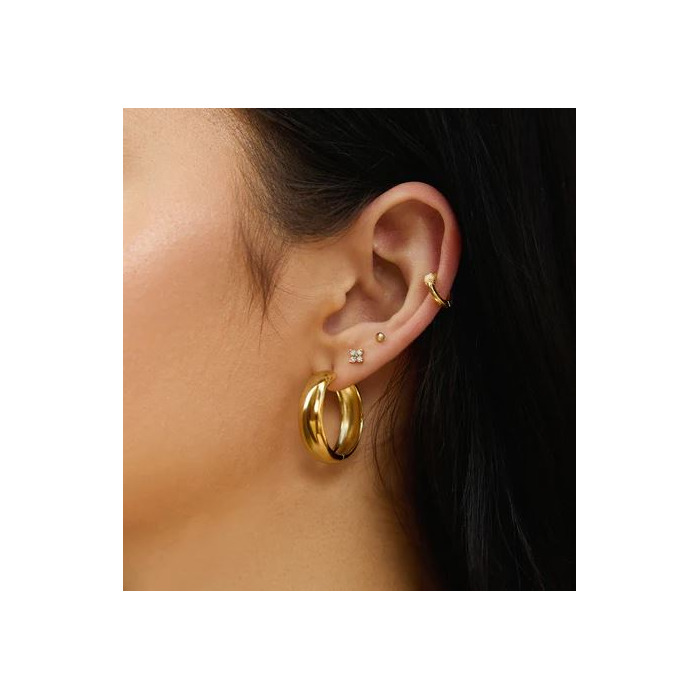 Juweel Ania Haie Sunny Sparkler Four-Petal Stud Earrings E064-01G 