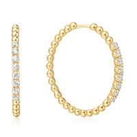 Juweel Ania Haie Miss Dainty Large Claw Sphere Beaded Hoop Earrings E065-05G  Juweel Ania Haie Miss Dainty Large Claw Sphere Beaded Hoop Earrings E065-05G