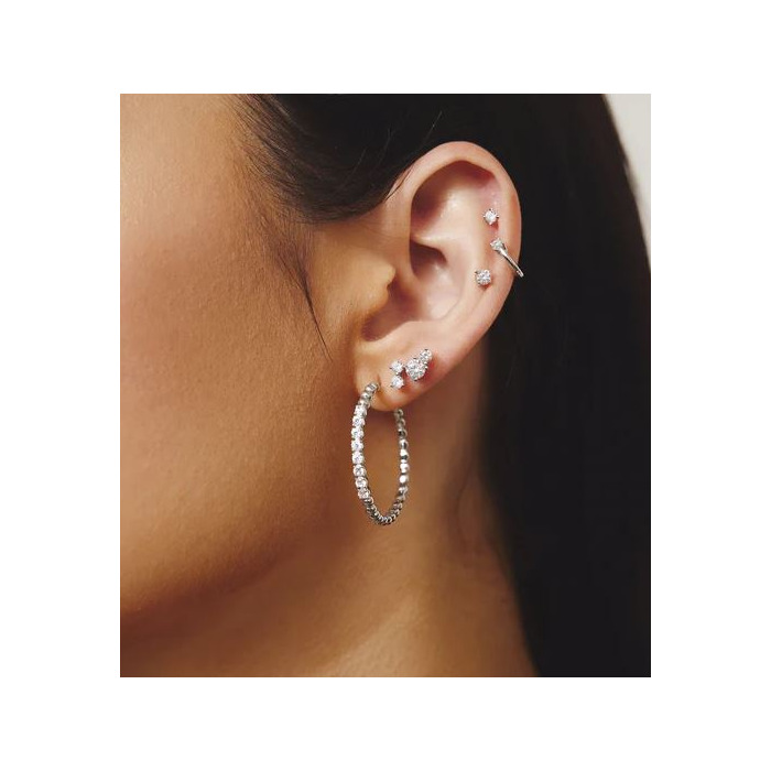 Juweel Ania Haie Miss Dainty Large Claw Sphere Beaded Hoop Earrings E065-05H 