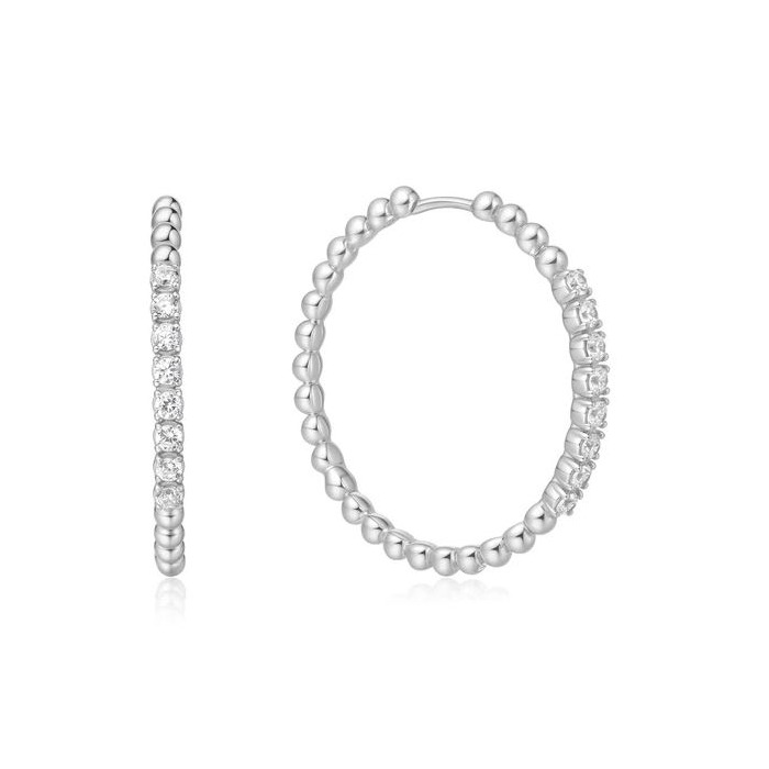 Juweel Ania Haie Miss Dainty Large Claw Sphere Beaded Hoop Earrings E065-05H 