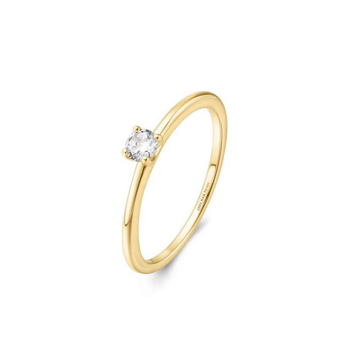 Juweel Ania Haie Sunny Sparkler Classic Slim Stacking Ring R064-01G 