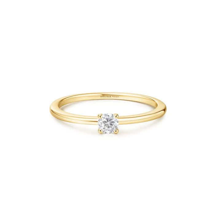 Juweel Ania Haie Sunny Sparkler Classic Slim Stacking Ring R064-01G 