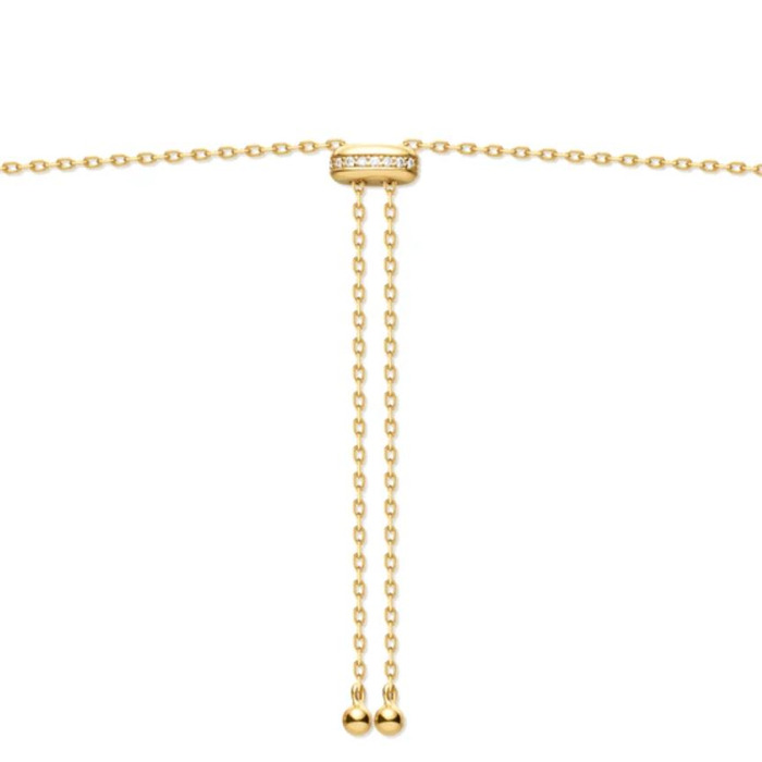Juweel Ania Haie Miss Dainty Bezel Cubic Zirconia Station Necklace N065-06G 