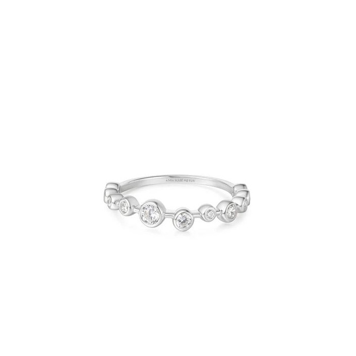Juweel Ania Haie Miss Dainty Bezel Cubic Zirconia Zig-Zag Ring R065-01H 