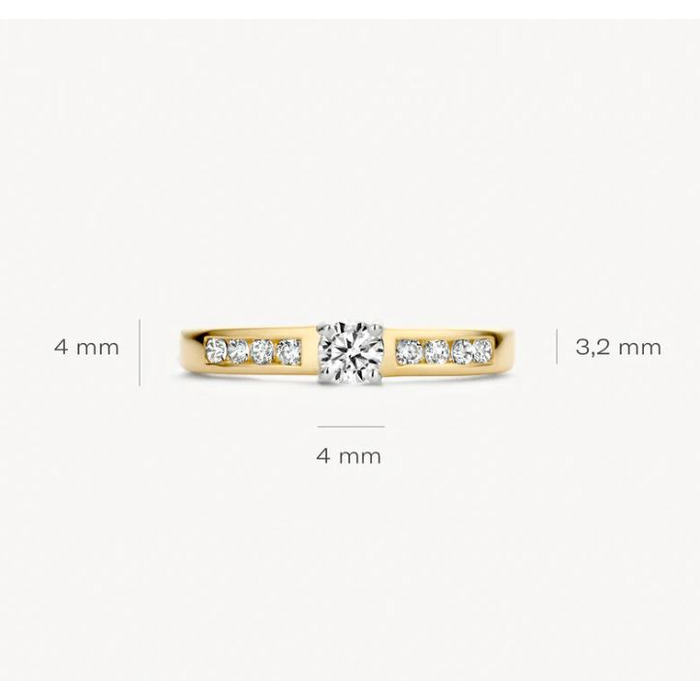 Juweel Blush Ring 14K Bicolor Goud 1125BZI 
