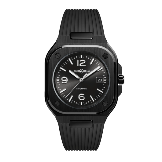 Horloge Bell&Ross BR05 AUTO BLACK CERAMIC/RUBBER STRAP BR05A-BL-CE/SRB  Horloge Bell&Ross BR05 AUTO BLACK CERAMIC/RUBBER STRAP BR05A-BL-CE/SRB