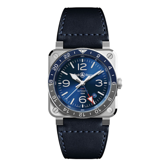 Horloge Bell&Ross BR03-93 GMT BR0393-BLU-ST/SCA Horloge Bell&Ross BR03-93 GMT BR0393-BLU-ST/SCA