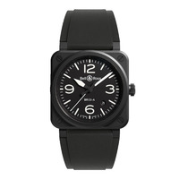 Horloge BELL & ROSS AUTO BLACK MAT CERAMIC 41MM BR03A-BL-CE/SRB Horloge BELL & ROSS AUTO BLACK MAT CERAMIC 41MM BR03A-BL-CE/SRB
