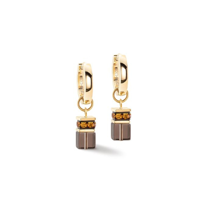 Juweel COEUR DE LION CLOUS D'OREILLE MARRON OR 4524/21-1116 