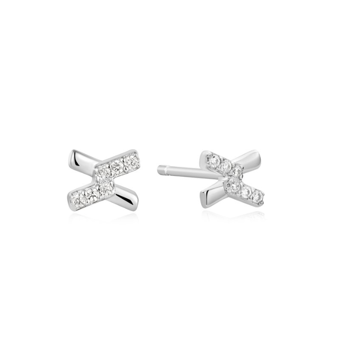 Juweel Ania Haie Dusk Divas Cross Cubic Zirconia Studs E061-01H 