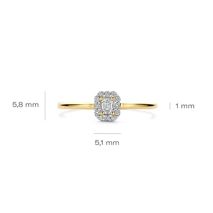 Juweel BLUSH LAB GROWN RING 14K GOUD LABGROWN DIAMONDS LG1022Y 