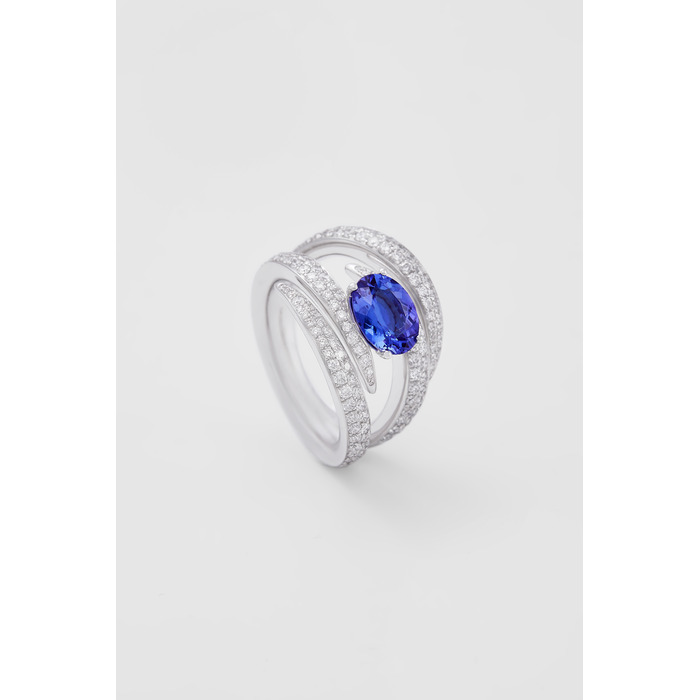Juweel CLEM VERCAMMEN COLLECTION RING 18K WITGOUD BRILJANT AB17189T 