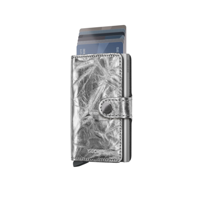 Lederwaren Secrid Wallet Miniwallet Crunch Silver 