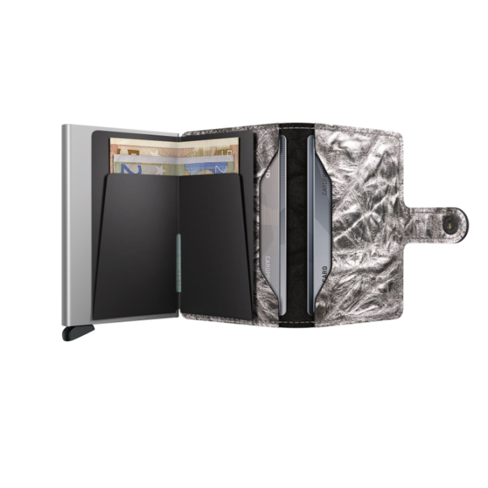 Lederwaren Secrid Wallet Miniwallet Crunch Silver 