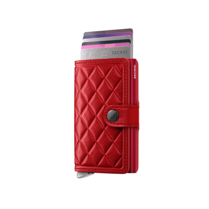 Lederwaren SECRID WALLET PREMIUM MINIWALLET EMBOSS DIAMOND RED 