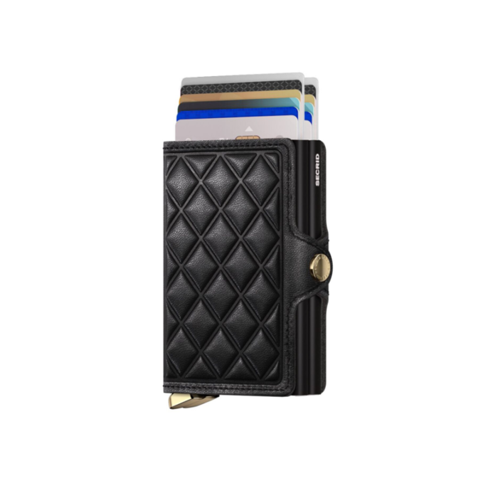 Lederwaren TWINWALLET EMBOSS DIAMOND BLACK 