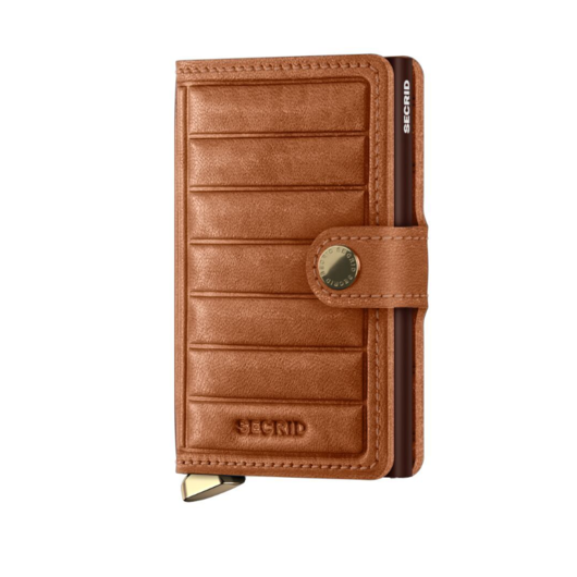 Lederwaren SECRID WALLET PREMIUM MINIWALLET EMBOSS LINES COGNAC  Lederwaren SECRID WALLET PREMIUM MINIWALLET EMBOSS LINES COGNAC