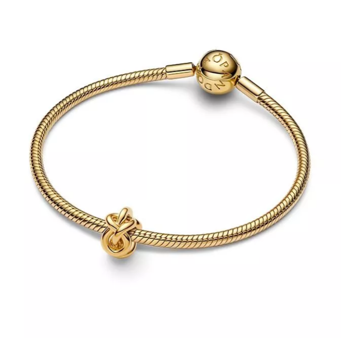 Juweel PANDORA INFINITY KNOT 14K GOLD-PLATED 763755C00 