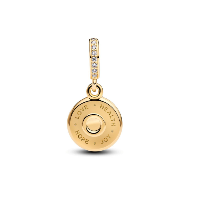 Juweel PANDORA HAPPY BDAY 14K GOLD-PLATED DANGLE 763787C01 