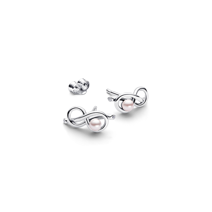 Juweel PANDORA INFINITY KNOT STUD EARRINGS 293761C01 
