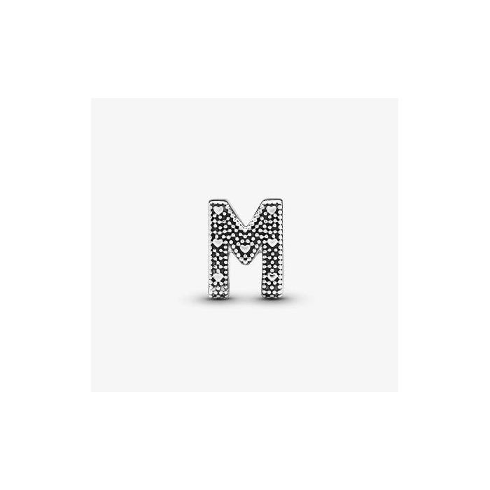 Juweel PANDORA Letter M Alfabetbedel 797467 