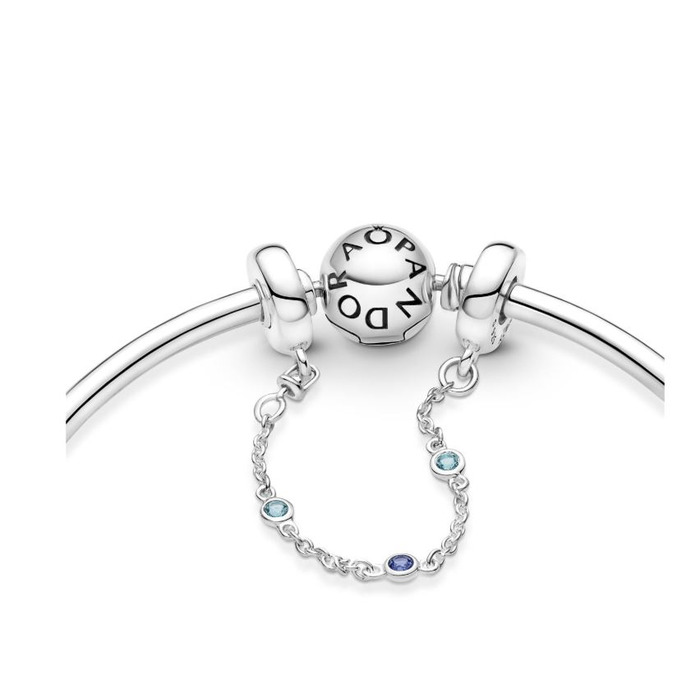 Juweel PANDORA TRIPLE BLUE STONE SAFETY CHAIN 791688C01-05 