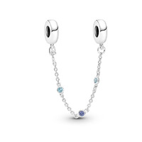 Juweel PANDORA TRIPLE BLUE STONE SAFETY CHAIN 791688C01-05  Juweel PANDORA TRIPLE BLUE STONE SAFETY CHAIN 791688C01-05