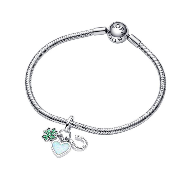 Juweel PANDORA CLOVER, HEART AND HORSESHOE 792755C01 