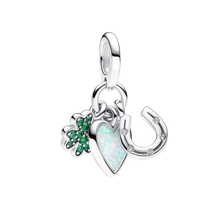 Juweel PANDORA CLOVER, HEART AND HORSESHOE 792755C01 