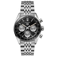 Horloge TAG Heuer Carrera Chronograph "Glassbox" automatic black dial "beads-of-rice" CBS2210.BA0048 Horloge TAG Heuer Carrera Chronograph "Glassbox" automatic black dial "beads-of-rice" CBS2210.BA0048