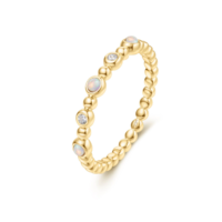 Juweel Ania Haie Sunny Sparkler Bezel Kyoto Opal Beaded Ring R064-05G Juweel Ania Haie Sunny Sparkler Bezel Kyoto Opal Beaded Ring R064-05G