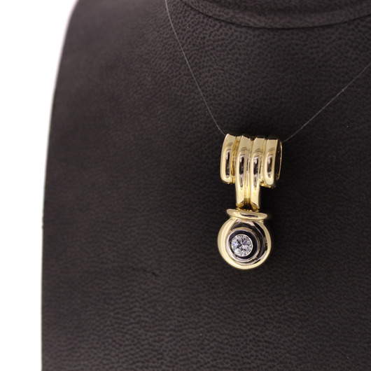 Juweel Hanger Geelgoud 18 karaat briljant '91649-2286-TWDH'  Juweel Hanger Geelgoud 18 karaat briljant '91649-2286-TWDH'