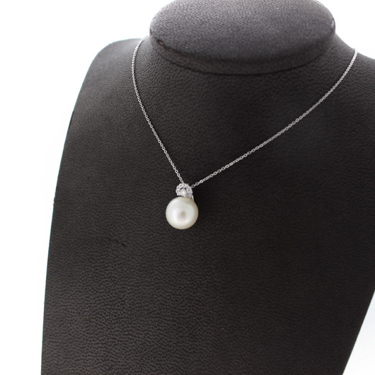 Juweel Ketting witgoud 18 karaat zoetwaterparel en zirconium 'CV-2268-TWDH' Juweel Ketting witgoud 18 karaat zoetwaterparel en zirconium 'CV-2268-TWDH'