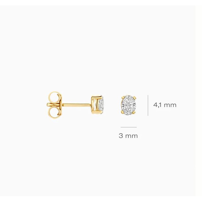 Juweel BLUSH LAB GROWN OORSTEKERS 14K GEELGOUD LG DIAMONDS LG7026Y 