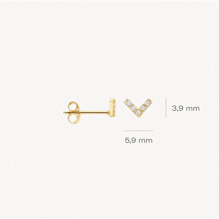 Juweel BLUSH OORSTEKERS 14K GOUD 7374YZI 