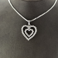 Juweel Ketting hart witgoud 18 karaat briljanten '91828-2313-TWDH' Juweel Ketting hart witgoud 18 karaat briljanten '91828-2313-TWDH'