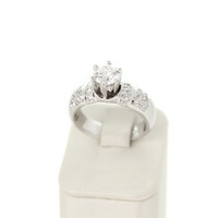 Juweel Ring solitair witgoud 18 karaat gezet met briljanten '91829-2306-TWDH' Juweel Ring solitair witgoud 18 karaat gezet met briljanten '91829-2306-TWDH'